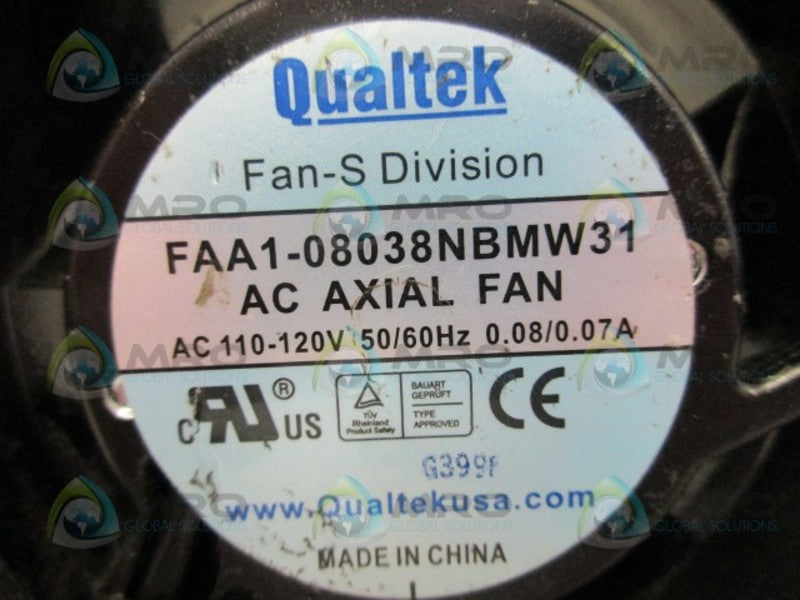 QUALTEK FAA1-08038NBMW31 AC AXIAL FAN UNMP