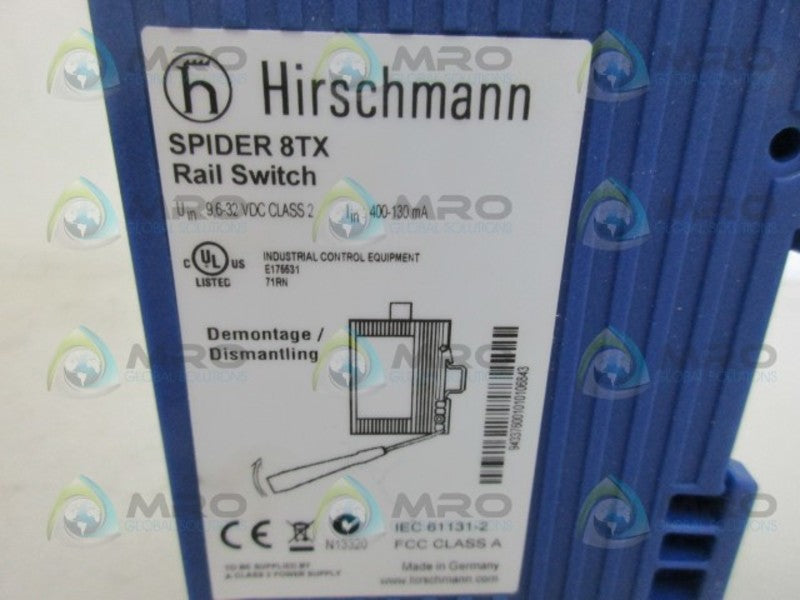 HIRSHMANN 8TX ETHERNET RAIL SWITCH NSMP