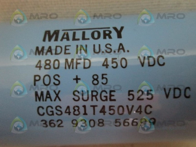 MALLORY CGS481T450V4C CAPACITOR NSMP