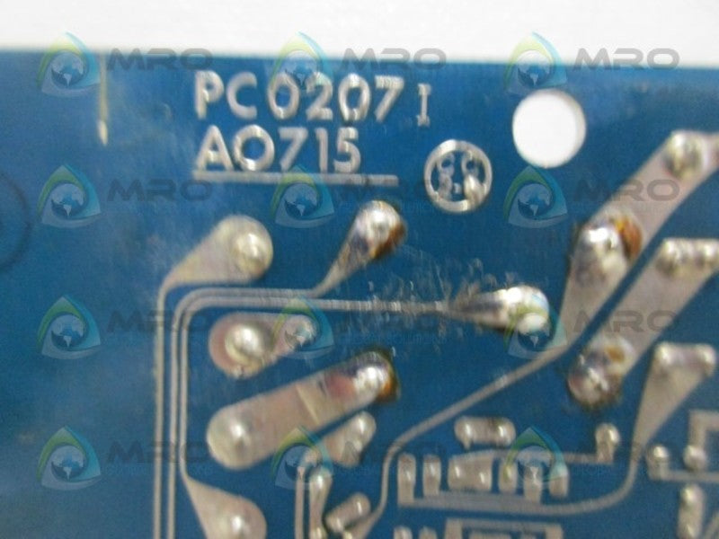 CONTROL SYSTEMS PC0207 PC BOARD UNMP