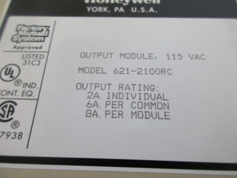 HONEYWELL 621-2100RC OUTPUT MODULE UNMP