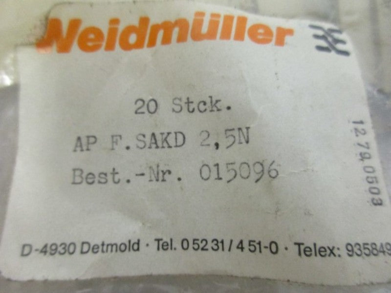 WEIDMULLER 015096 (PACKAGE OF 20) NSMP