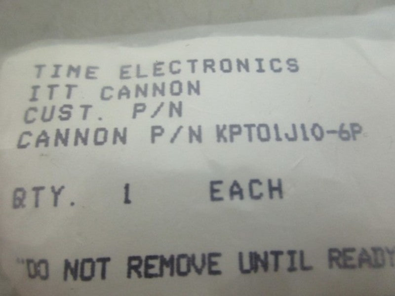 ITT CANNON KPT01J10-6P CONNECTOR NSMP