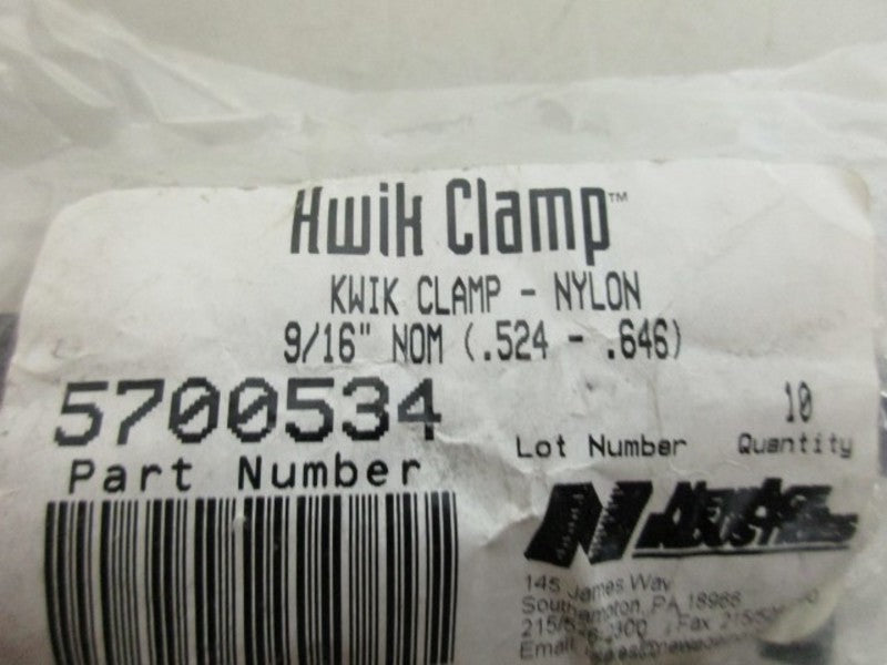 NSNP AGE INDUSTRIES 5700534 KWIK CLAMP (PACKAGE OF 10) NSMP