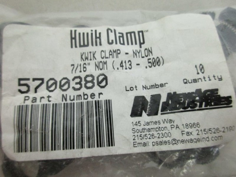 NSNP AGE INDUSTRIES 5700380 KWIK CLAMP (PACKAGE OF 10) NSMP