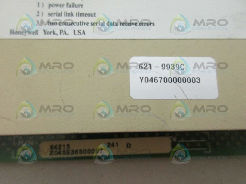 HONEYWELL 621-9939C SERIAL LINK MODULE UNMP