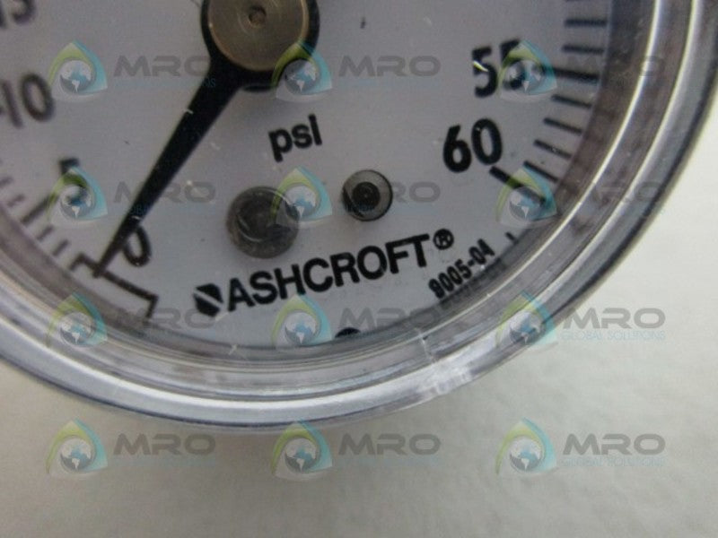 ASHCROFT 9005-04 PRESSURE GAUGE 0-60 NSNP