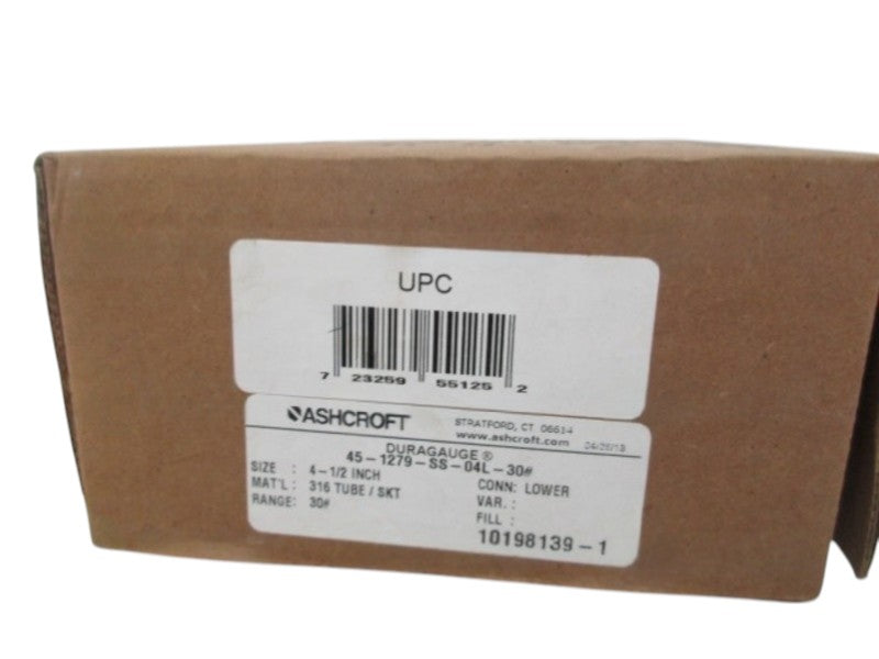 ASHCROFT 451279SS04L30# 0-30 NSMP