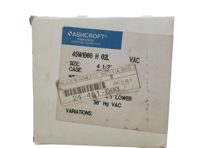ASHCROFT 45W1000H02L PRESSURE GAUGE 0-30 NSMP