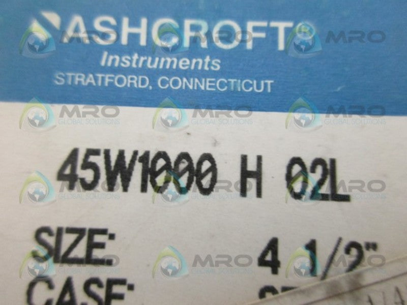 ASHCROFT 45W1000H02L PRESSURE GAUGE 0-30 NSMP