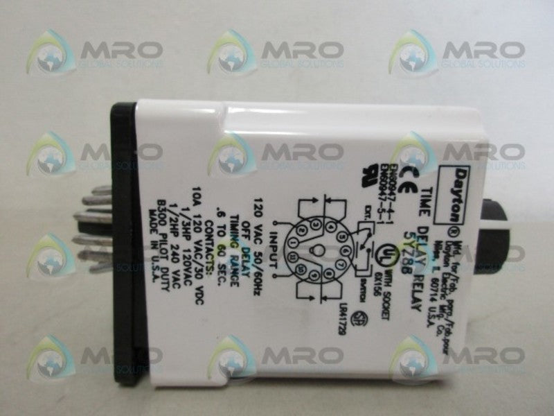 DAYTON 5YZ88 TIME DELAY RELAY (AS PICTURED) UNMP