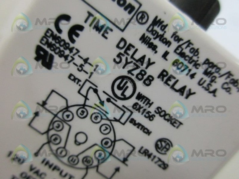 DAYTON 5YZ88 TIME DELAY RELAY (AS PICTURED) UNMP