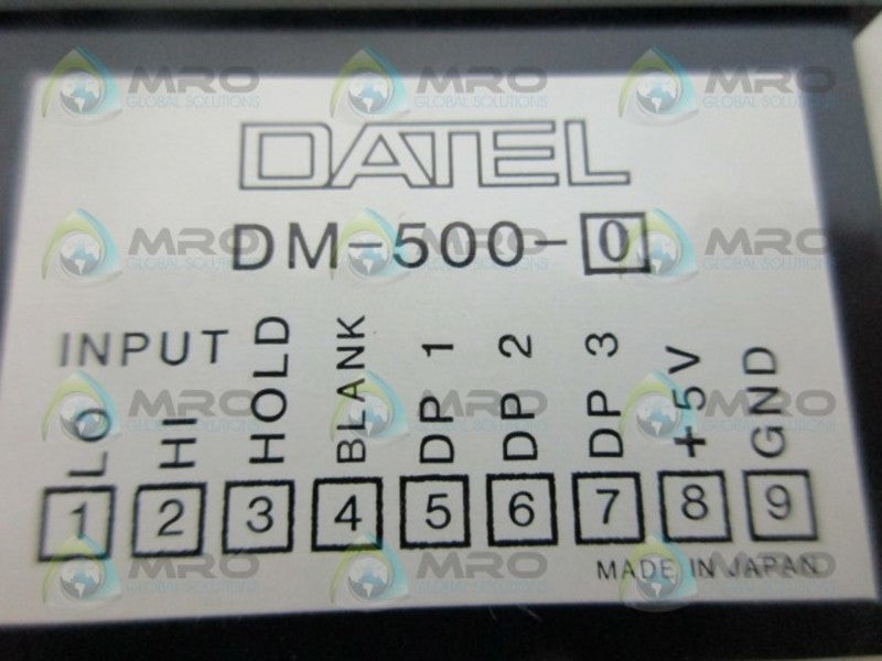 DATEL DM-500-0 PANEL METER NSMP