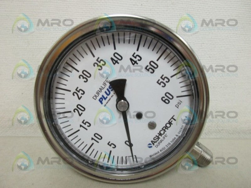 ASHCROFT 351009SW02L60XLL PRESSURE GAUGE 0-60 NSMP