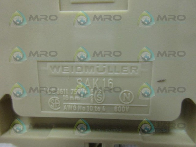 WEIDMULLER SAK16 TERMINAL BLOCK  NSNP