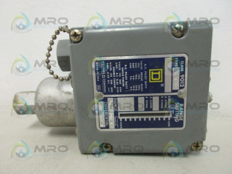 SQUARE D 9012-ACW8 PRESSURE SWITCH UNMP