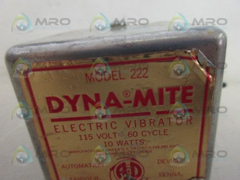 DYNA MITE 222 ELECTRIC VIBRATOR UNMP