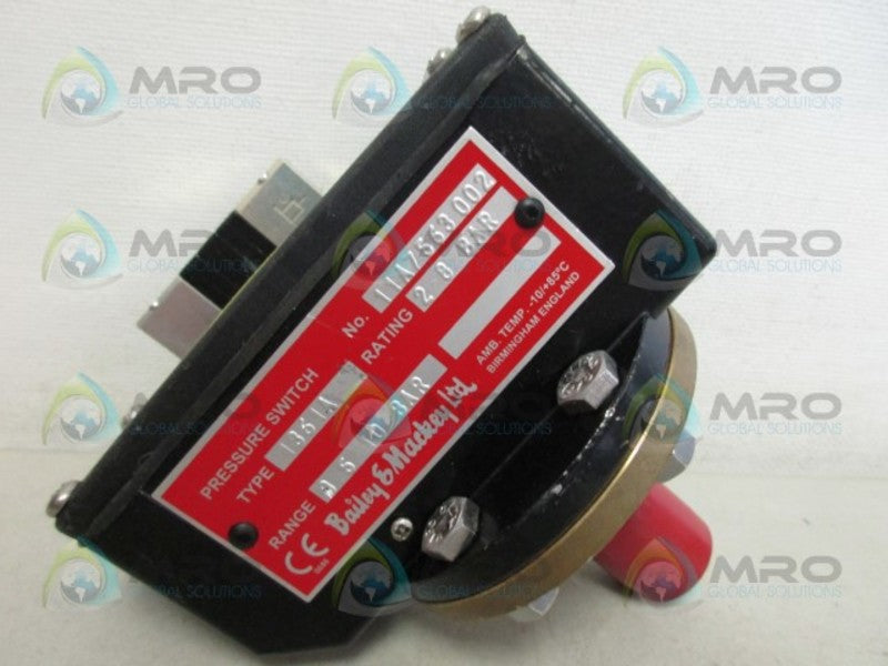 BAILEY & MACKEY 1361A PRESSURE SWITCH NSNP