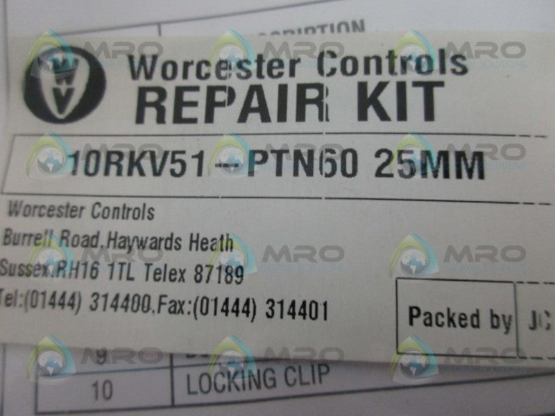 WORCESTER CONTROLS 10RKV51-PTN60 25MM REPAIR KIT NSMP