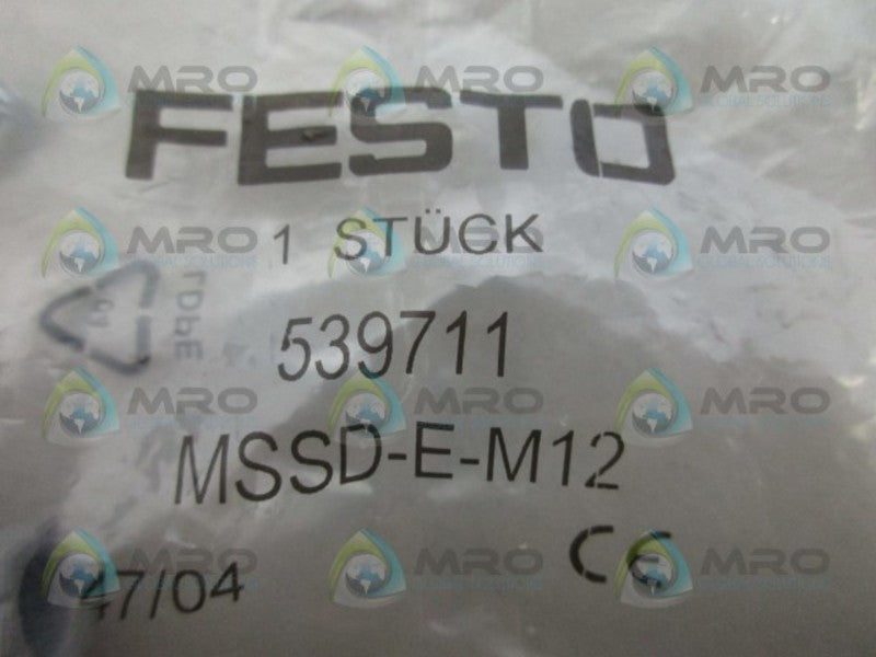 FESTO MSSD-E-M12 539711 PLUG SOCKET NSMP