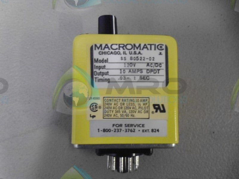 MACROMATIC SS 80522-02 TIME DELAY RELAY NSMP