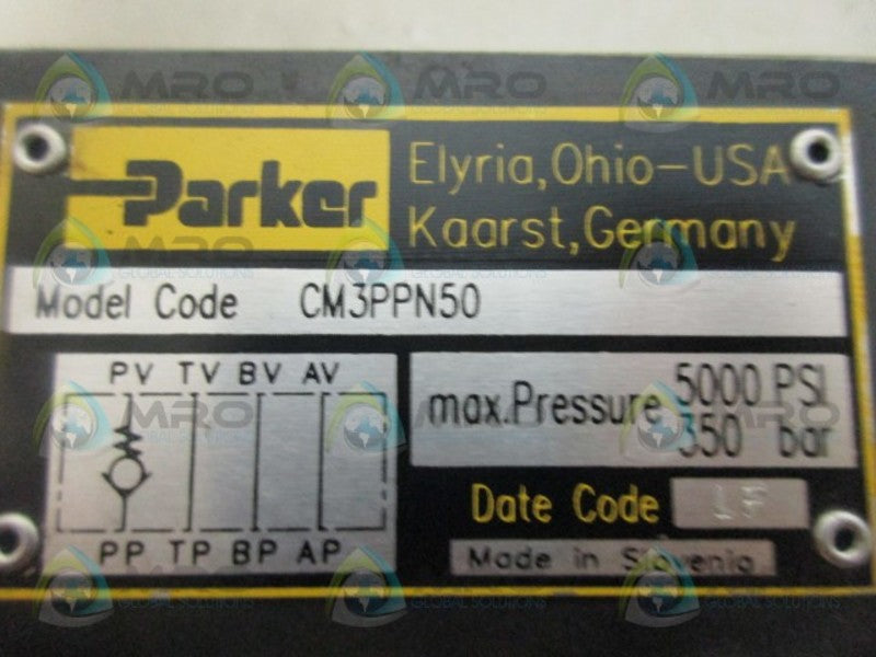PARKER CM3PPN50 HYDRAULIC VALVE NSNP