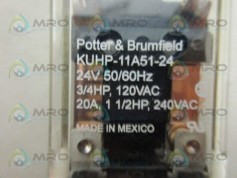 POTTER & BRUMFIELD KUHP-11A51-24 RELAY 24V  UNMP