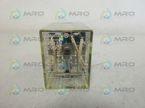 DAYTON 5ZC17 12V RELAY UNMP