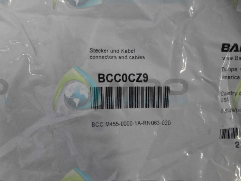 BALLUFF BCC M455-0000-1A-RN063-020 CABLE CONNECTORS NSNP IN BAG
