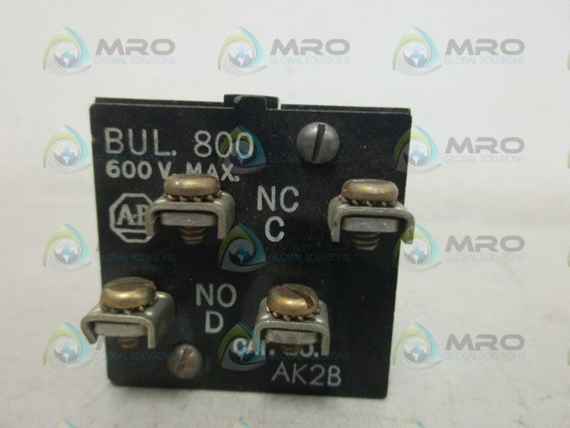 INDUSTRIAL SPARE PART 800T-AK2B CONTACT BLOCK UNMP