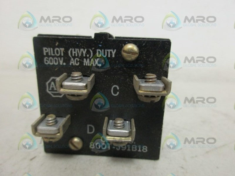 INDUSTRIAL SPARE PART 800T-J91B18 CONTACT BLOCK UNMP