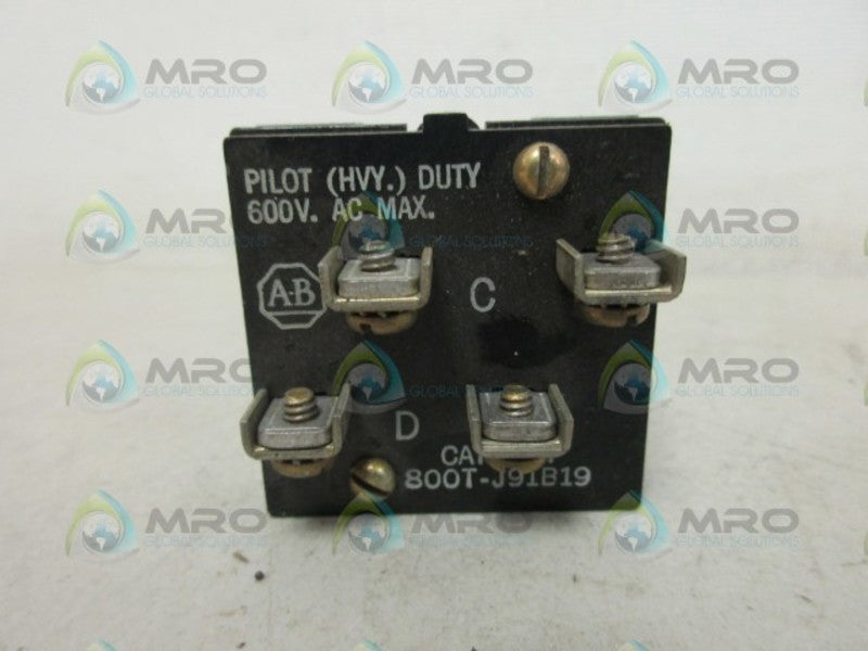 INDUSTRIAL SPARE PART 800T-J91B19 CONTACT BLOCK UNMP