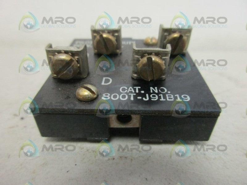 INDUSTRIAL SPARE PART 800T-J91B19 CONTACT BLOCK UNMP