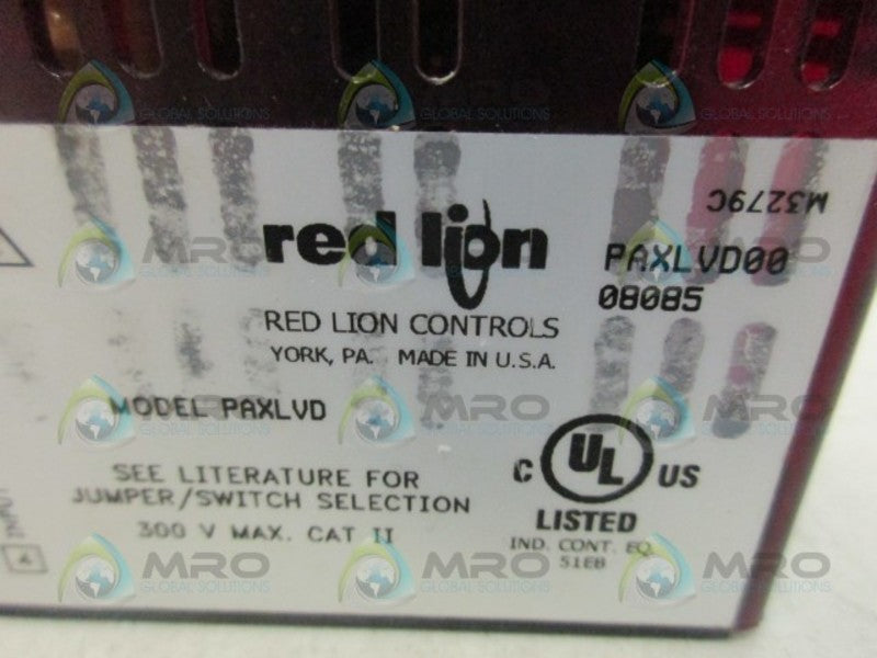 RED LION CONTROLS PAXLVD00 VOLTAGE METER UNMP