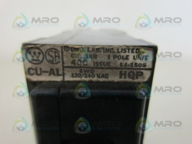 WESTINGHOUSE HQP120 CIRCUIT BREAKER 20A UNMP