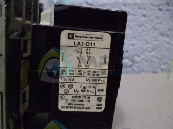 TELEMANIQUE LC1-D093H7/LA1-D11 CIRCUIT BREAKER UNMP