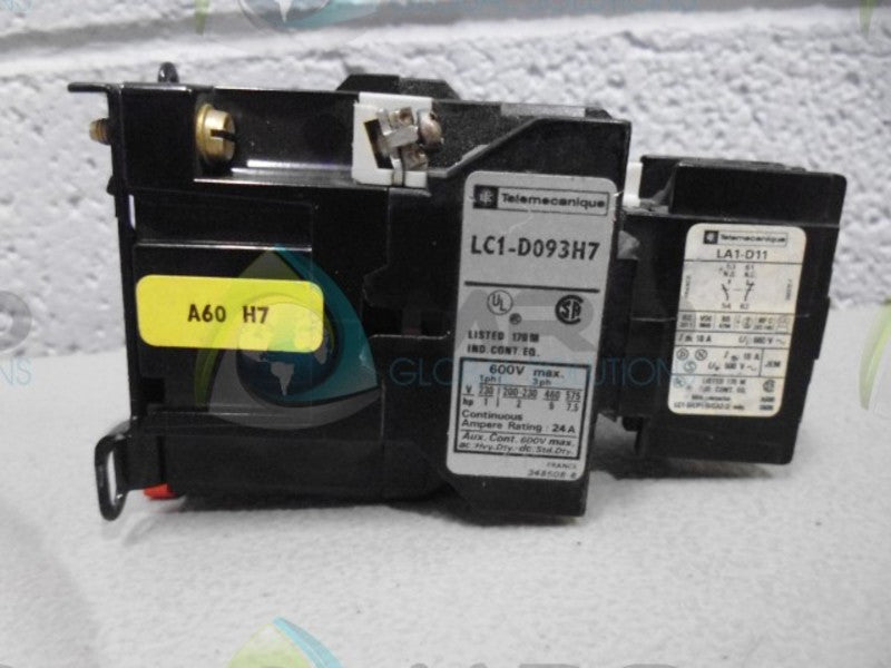TELEMANIQUE LC1-D093H7/LA1-D11 CIRCUIT BREAKER UNMP