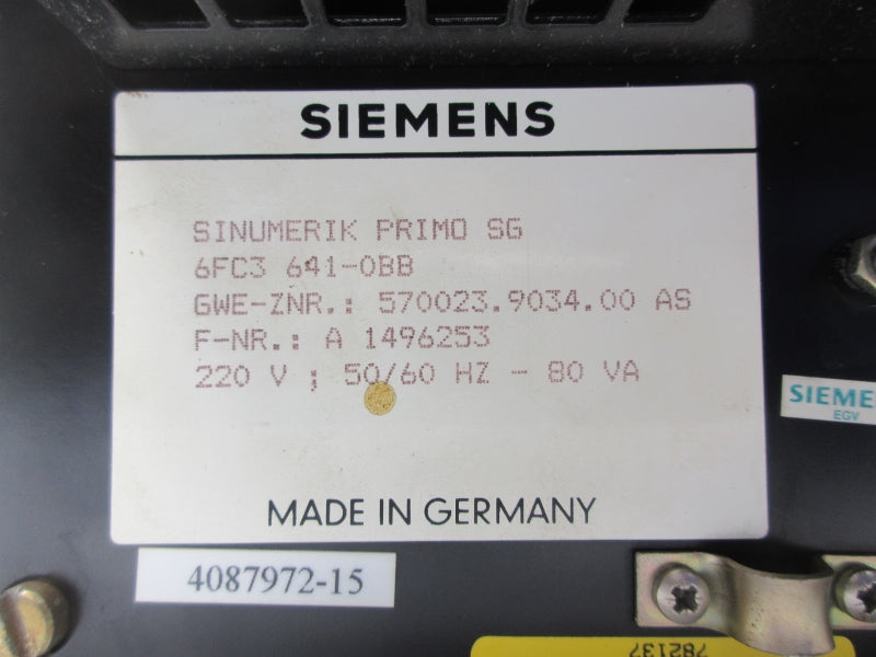 SIEMENS 6FC3641-OBB 220V UNMP