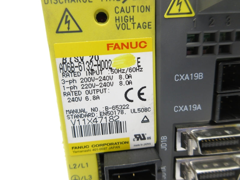 FANUC A06B-6132-H002 200-240V 8.0A NSNP