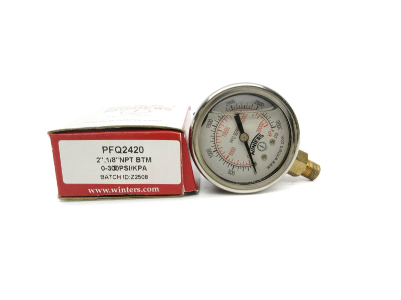 WINTERS PFQ2420 0-3000PSI 1/8" NSMP