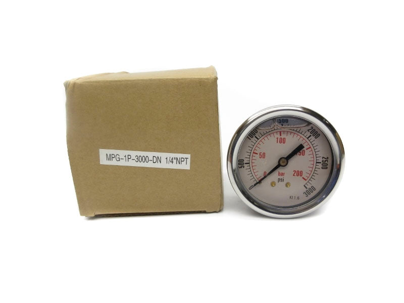 GAUGE MPG-1P-3000-DN 0-3000PSI 1/4" NSMP