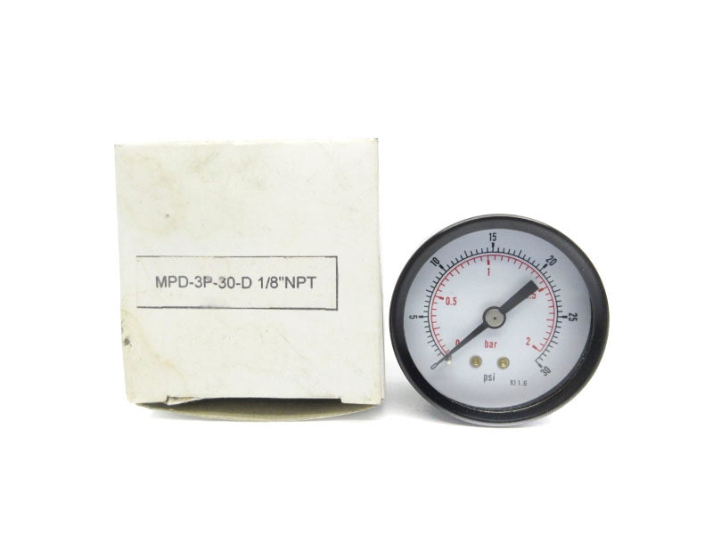 GAUGE MPD-3P-30-D 0-30PSI 1/8" NSMP