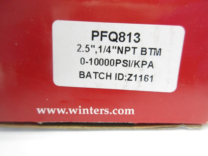 WINTERS PFQ813 0-1000PSI 2.5" NSMP