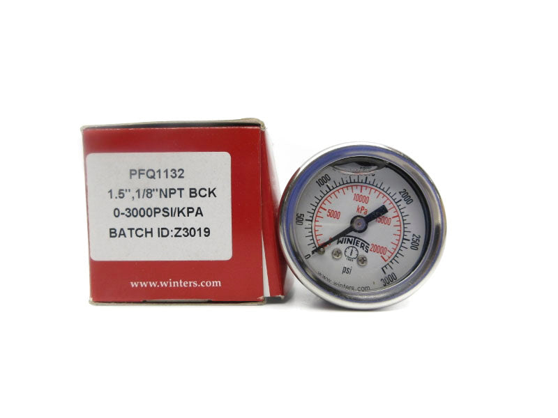 WINTERS PFQ1132 0-3000PSI 1.5" NSMP
