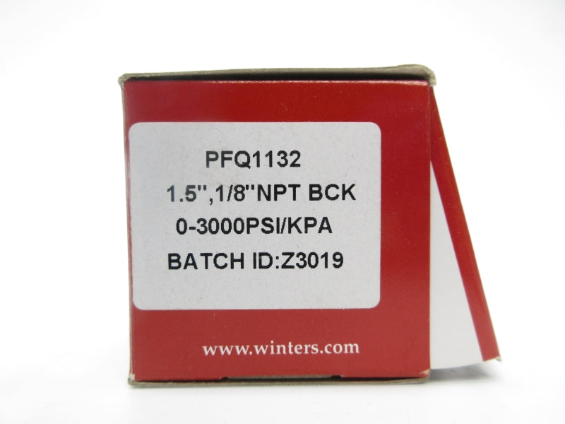 WINTERS PFQ1132 0-3000PSI 1.5" NSMP