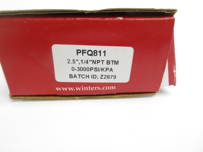 WINTERS PFQ811 0-3000PSI 1/4" NSMP