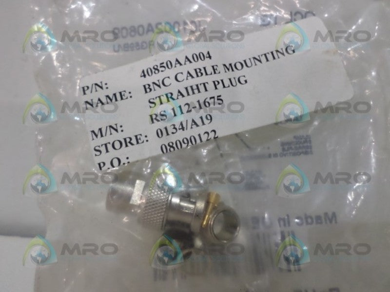 TELEGARTHER J01002A0609 BNC CLAMP PLUG  NSMP