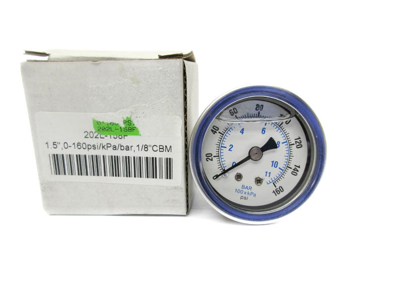 GAUGE 202L-158F 0-160PSI 1/8" NSMP