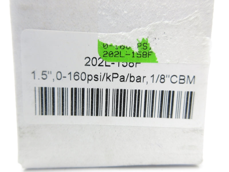 GAUGE 202L-158F 0-160PSI 1/8" NSMP