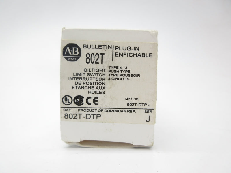 ALLEN BRADLEY 802T-DTP SER. J 120-300VAC 60A (WH) NSMP